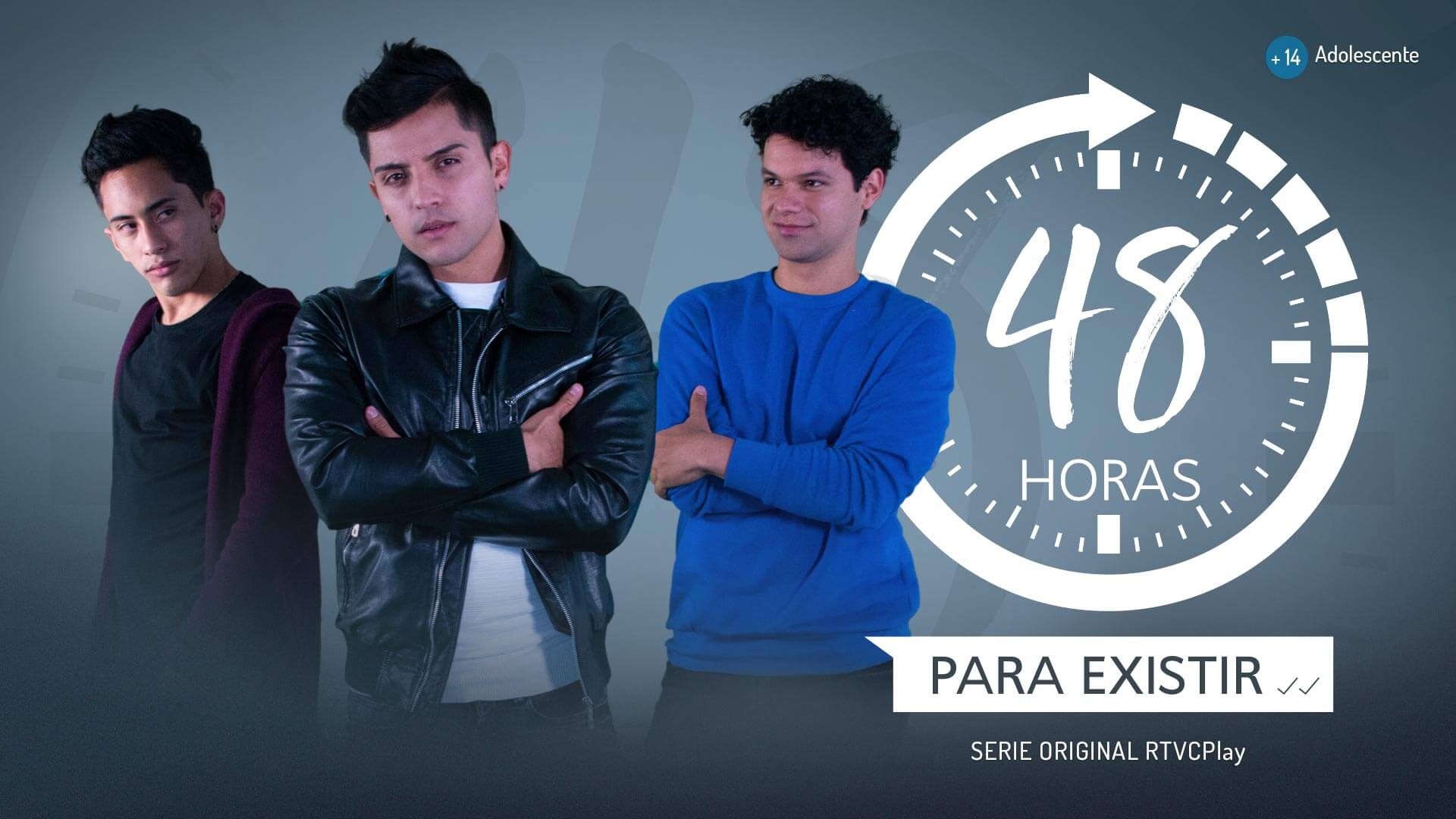 Póster oficial de 48 horas para existir, disponible en la plataforma de streaming RTVCPlay