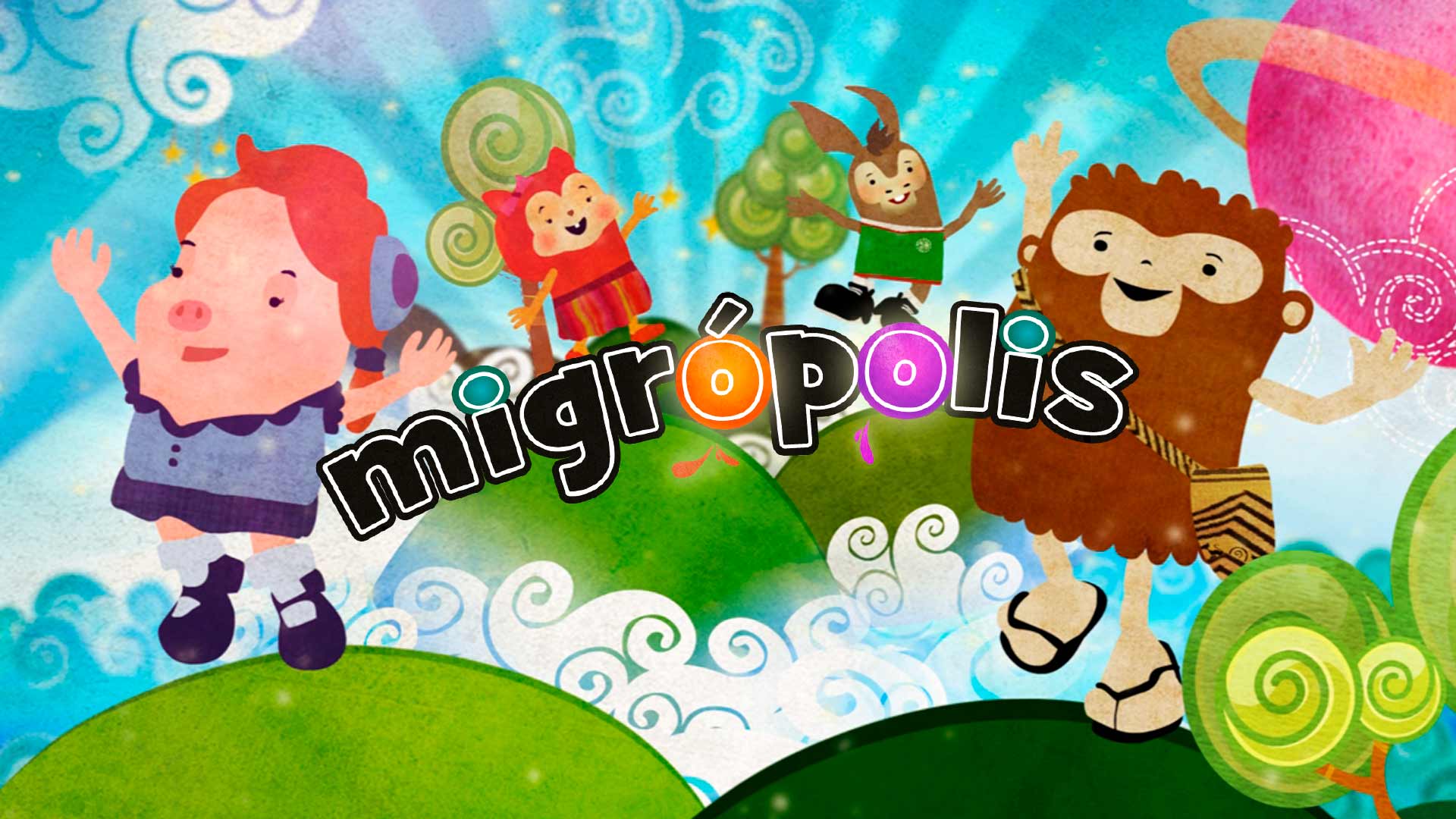 Póster de Migrópolis, serie infantil animada disponible ahora en la plataforma de streaming RTVCPlay