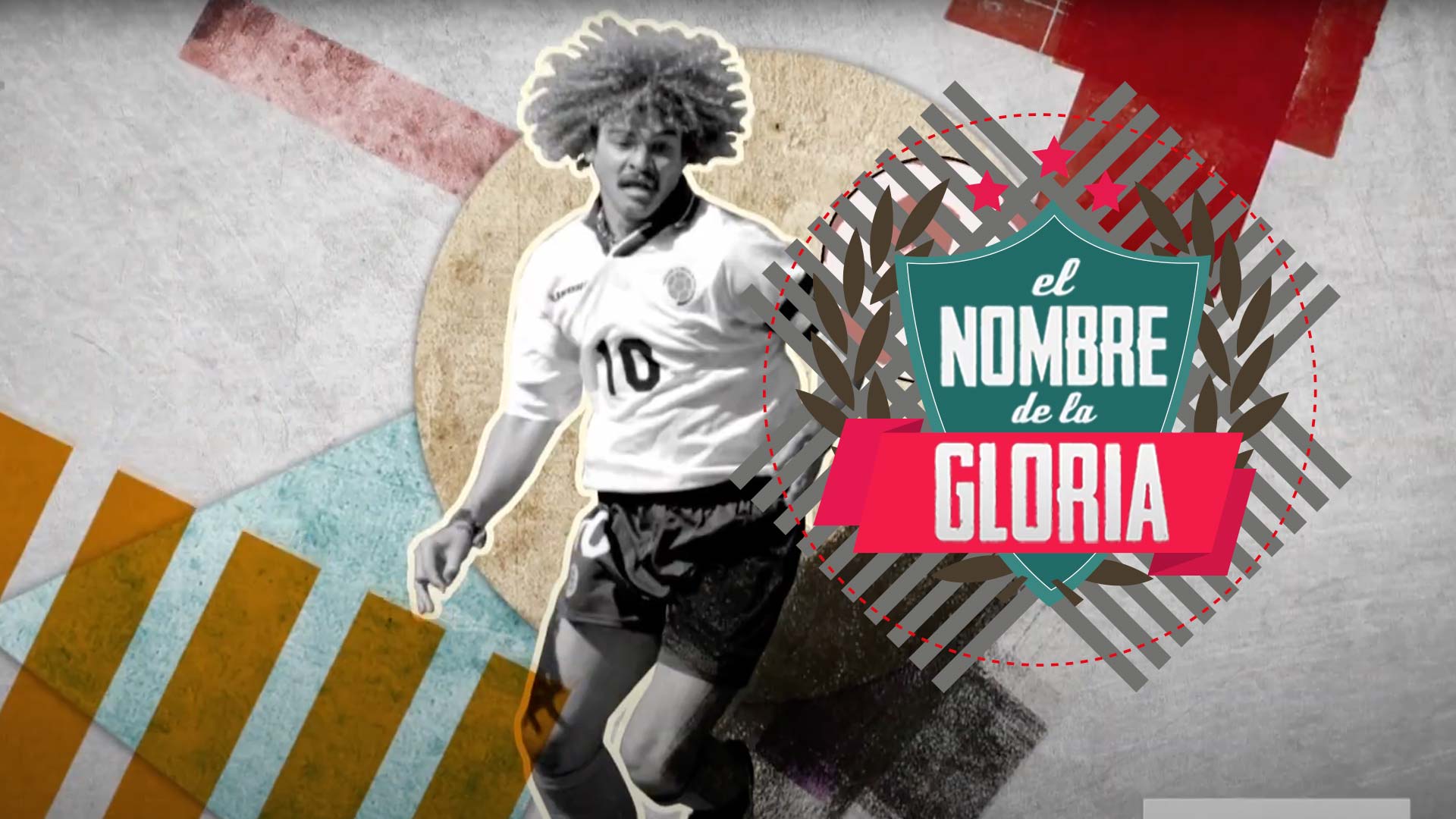 Póster de El nombre de la gloria, serie documental de Señal Colombia, disponible ahora en la plataforma de streaming RTVCPlay