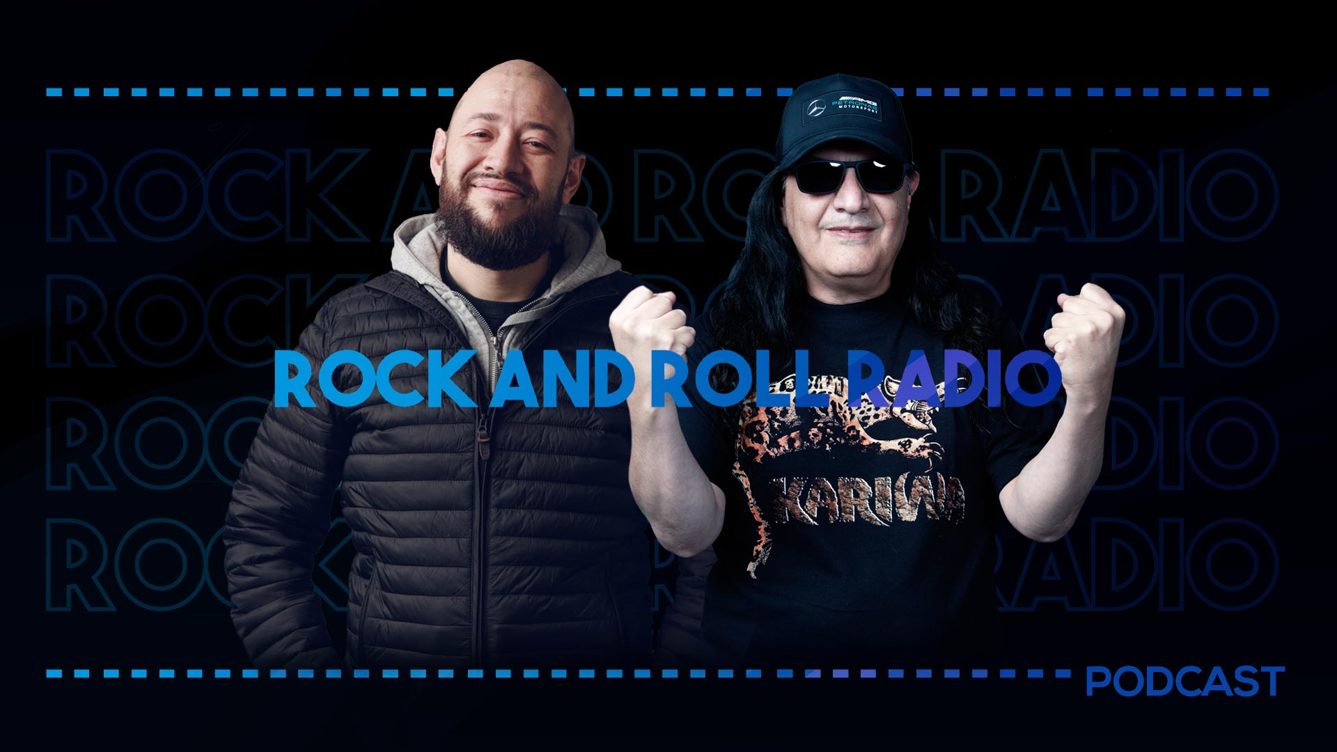 Dos rockeros sonriendo