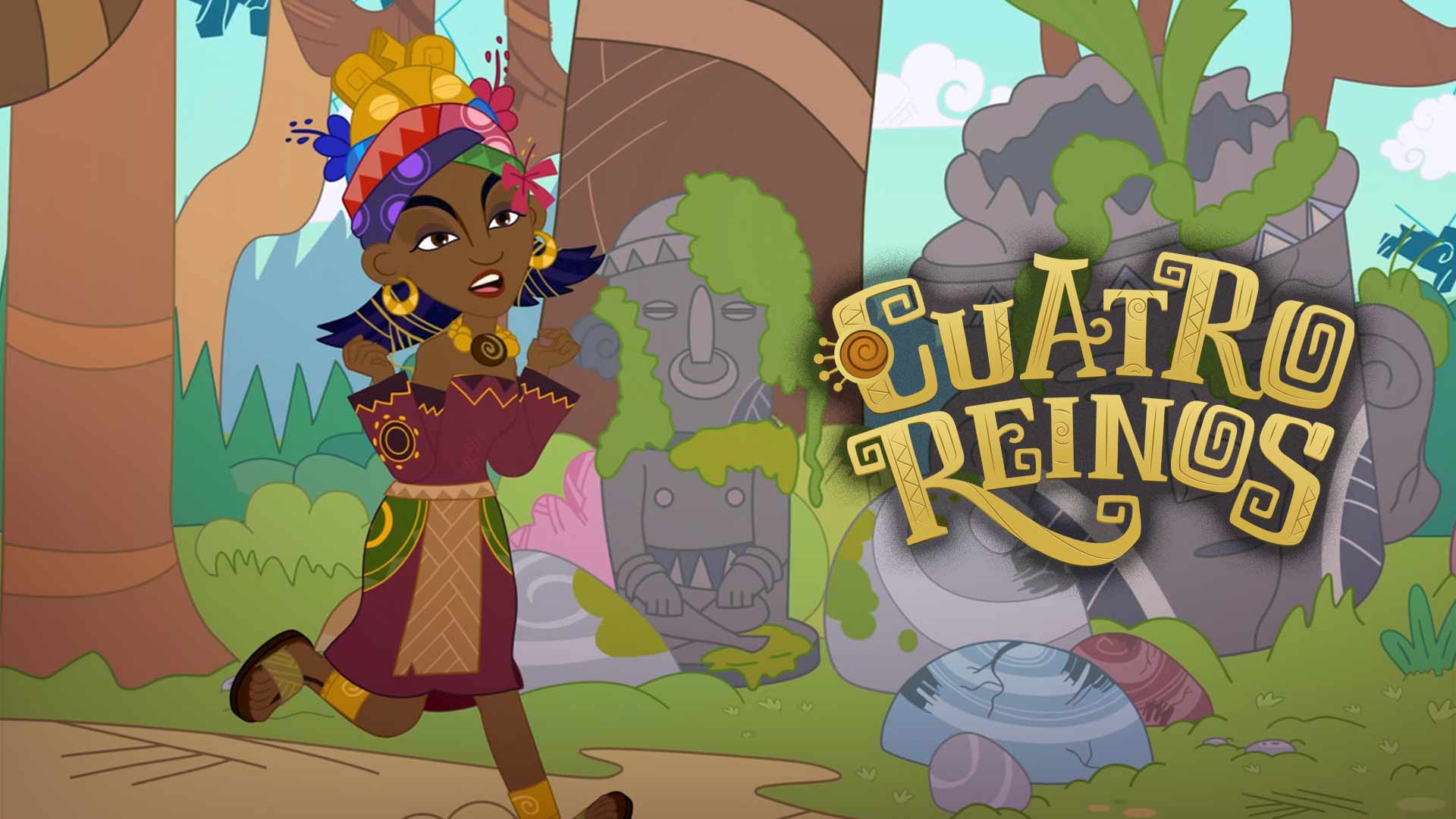 Poster oficial de Cuatro Reinos, Serie para niños Cuatro Reinos, panagua, amigos, series infantiles, series para niños, series online