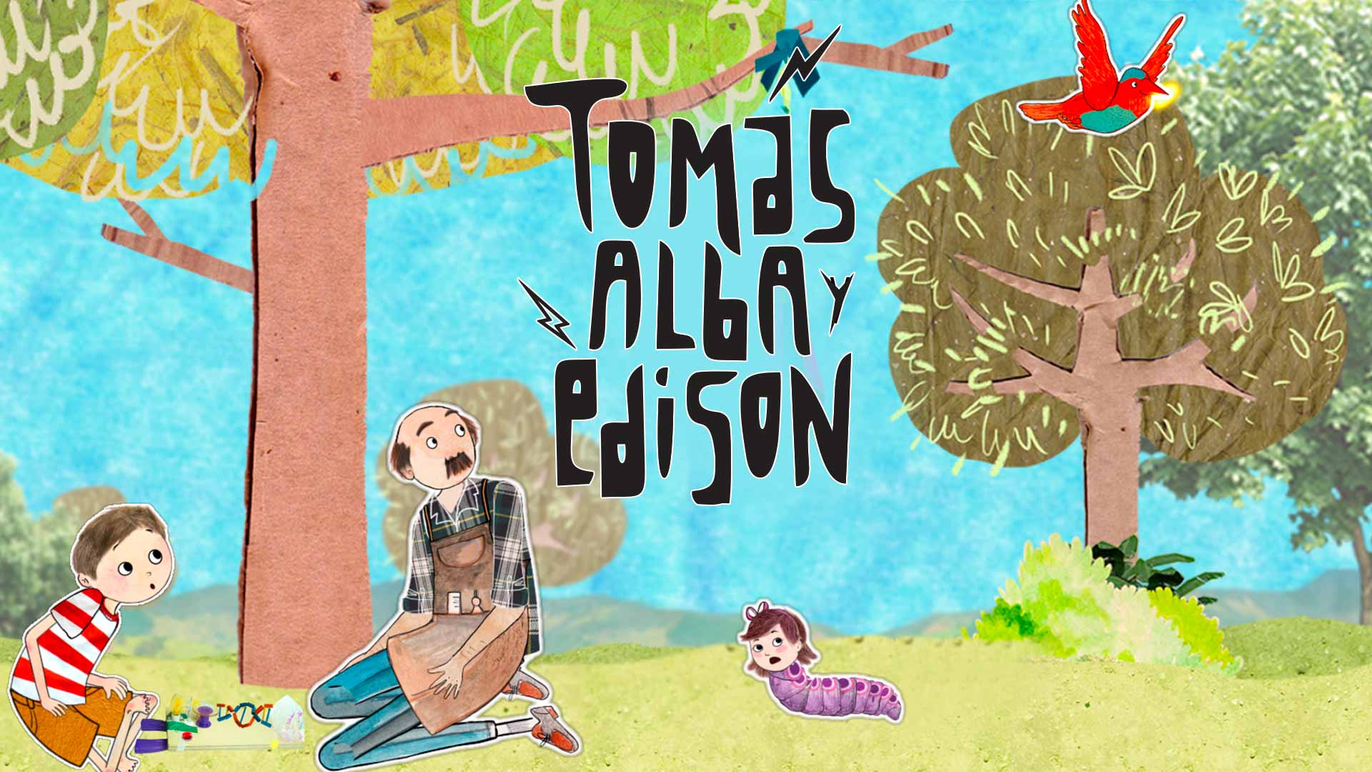 Tomás, Alba y Édison