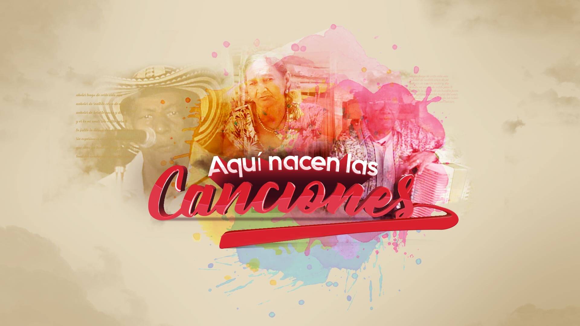 Póster del pódcast musical Aquí nacen las canciones, disponible en RTVCPlay